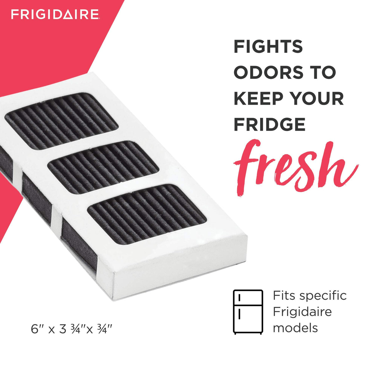 Frigidaire PAULTRAII4PK PAULTRA2 Pure Air Ultra II 4 Pack Air Filter, 3.8" x 1.8", 4 Count