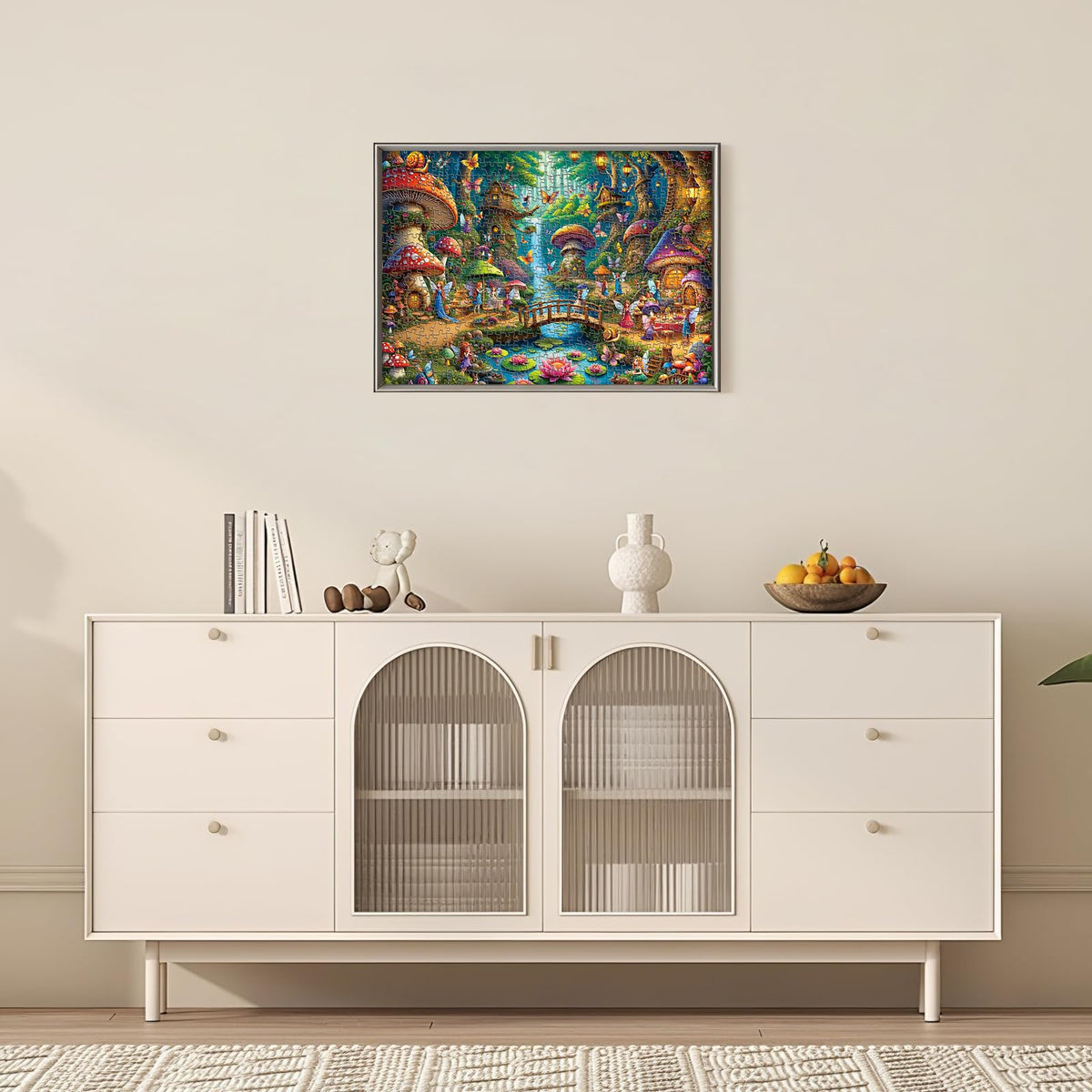 Rocorose 500 Piece Puzzles for Adults, Mushroom House Jigsaw Puzzle Challenging Fairy Mushroom Village Puzzle Holiday Party Educational Game Birthday Festival Gift 🍁 All In One Marketplace Canada
