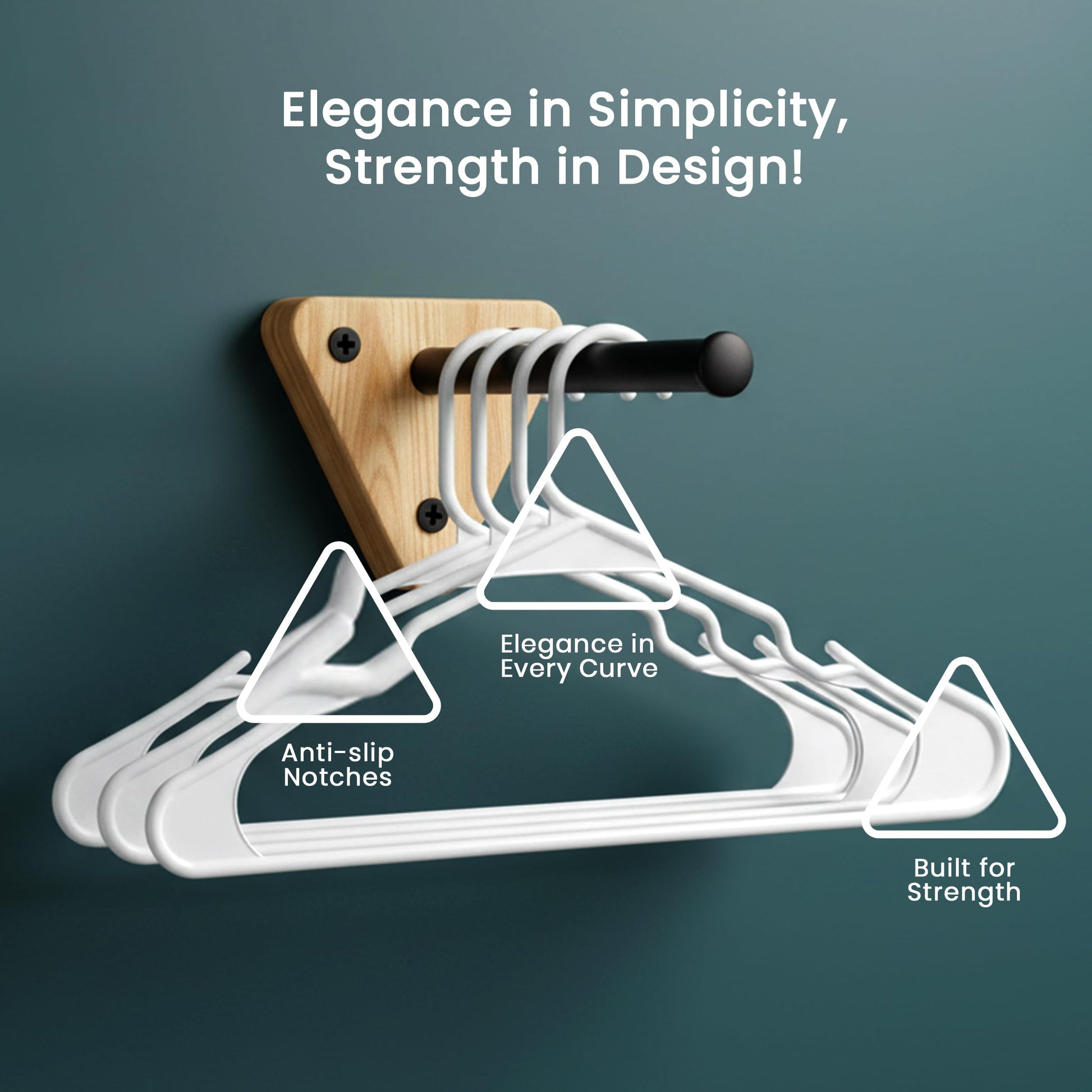 Utopia Home Plastic Hangers, 30 Pack, Clothes Hangers with Shoulder Grooves, Durable Space Saving Coat Hanger for Shirts, Pants, Skirts, Jackets, Blouses, Dresses and Everyday Wardrobe Use (White)