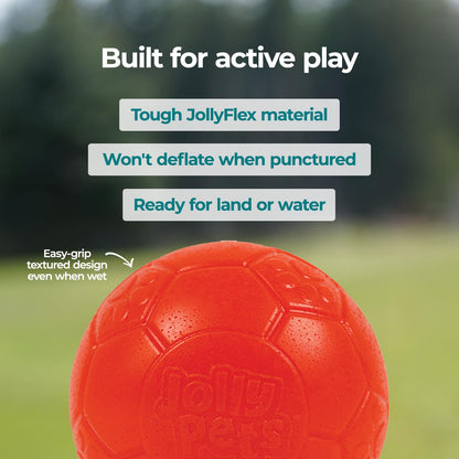 Jolly Pets SB08 OR 8-Inch Jolly Soccer Ball Orange, Large/X Large