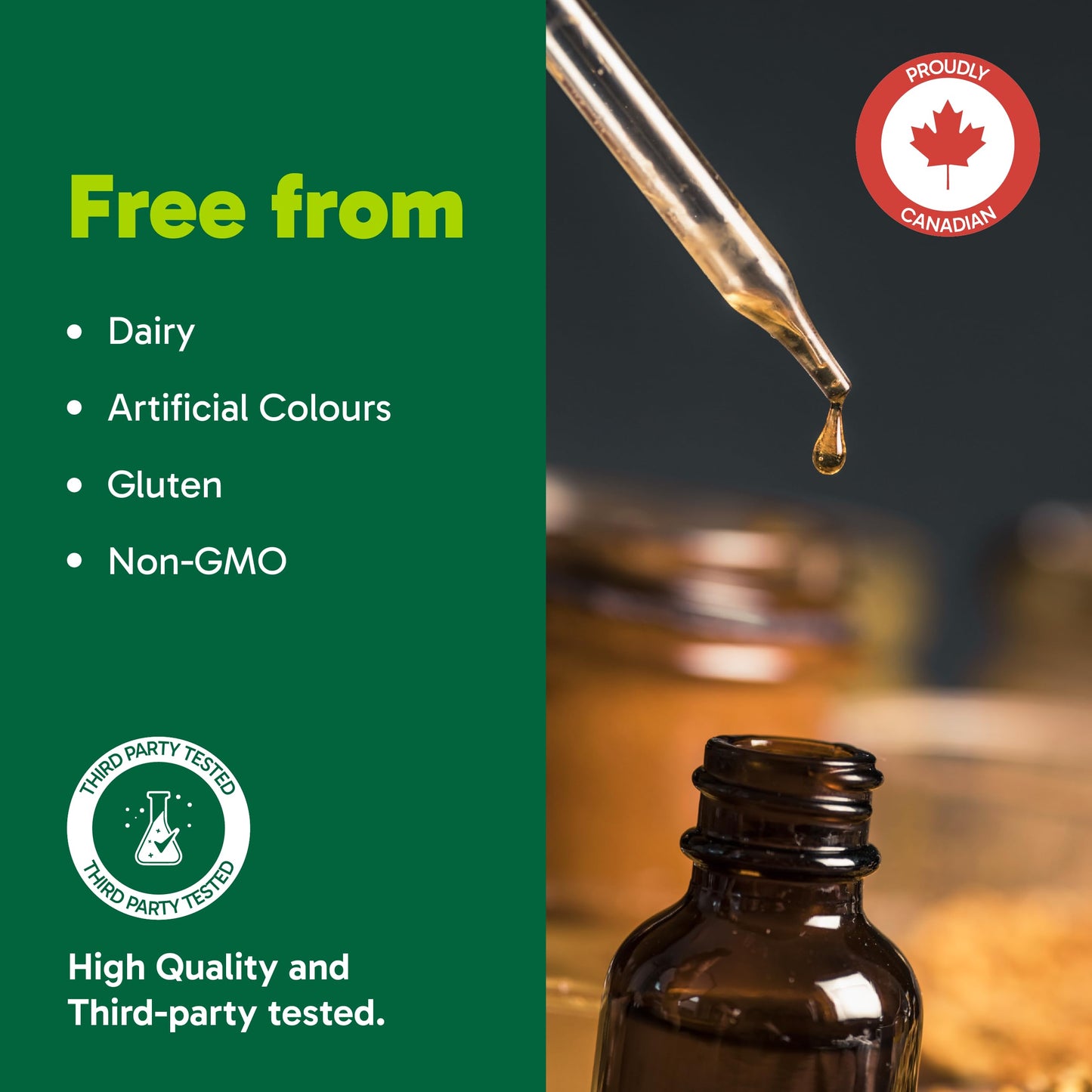 Organika Canadian-Made Vitamin D3 Liquid 2500IU- Olive Oil Base, Immune System Support- 30ml - Available at All In One Marketplace Canada