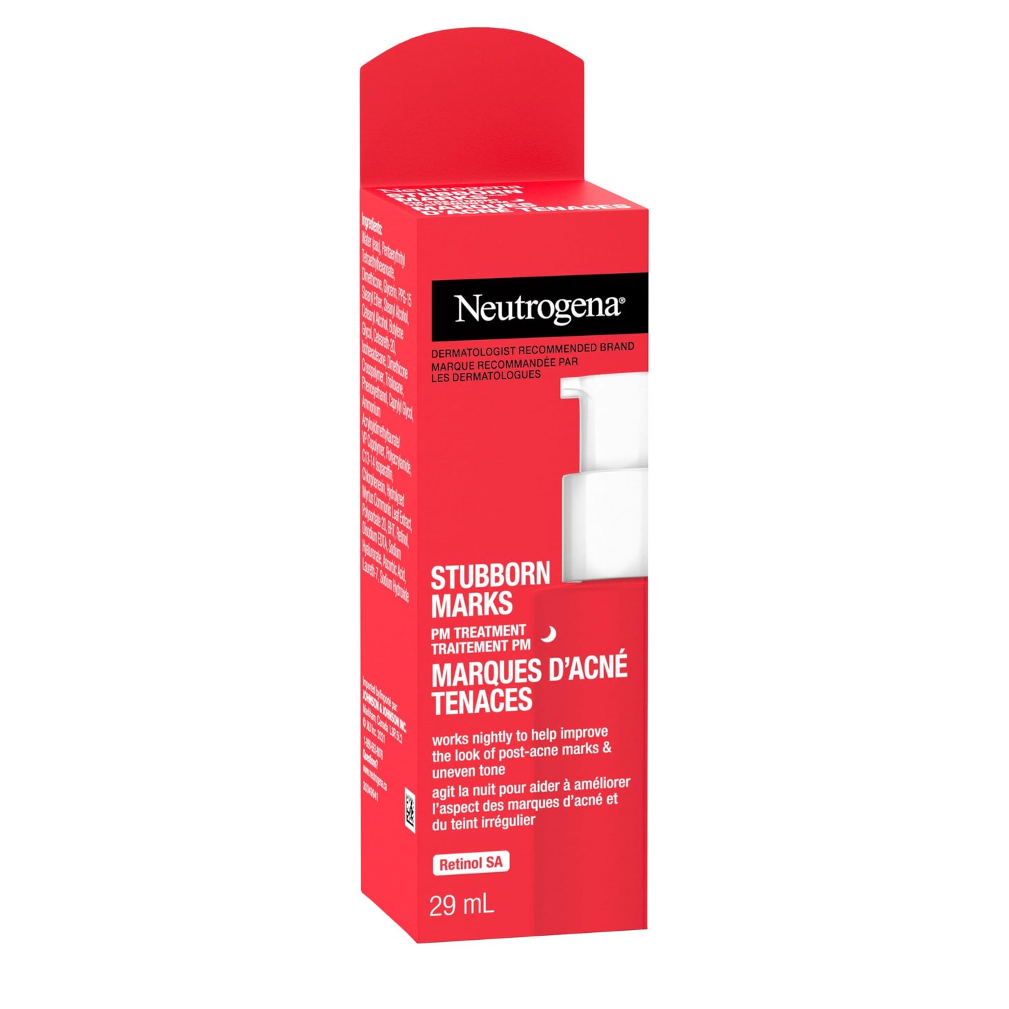 Neutrogena Stubborn Marks PM Treatment - Acne, Retinol Skin Care, Vitamin A - post-acne marks exfoliator - Fragrance Free, 29mL 🍁 All In One Marketplace Canada