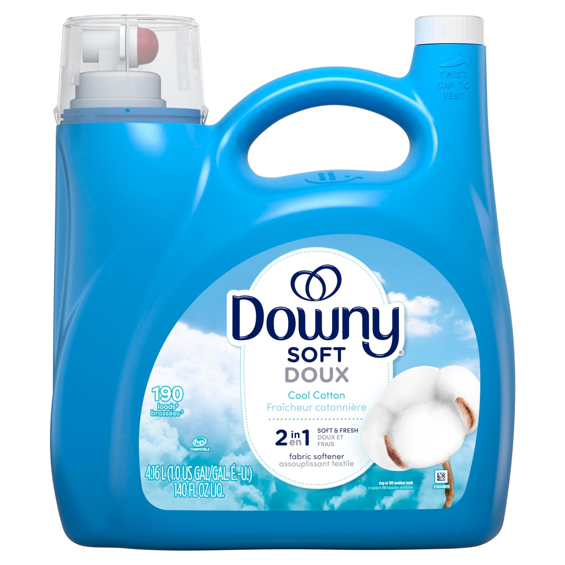 Downy Ultra Laundry Liquid Fabric Softener (Fabric Conditioner), Cool Cotton, 4.16L, 190 Loads Downy