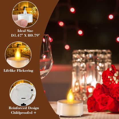 cimetech 12PCs Led Tea Lights with Timer, Electric Flickering Flameless Candles Battery Operated Led Candle Tealights with Remote Control for Christmas Decor & Diwali Decorations Items 🍁 All In One Marketplace Canada