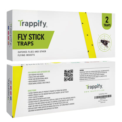 Trappify Hanging Fly Traps Outdoor: Fruit Fly Traps for Indoors | Fly Catcher, Gnat, Mosquito, & Flying Insect Catchers for Inside Home - Disposable Sticky Fly Trap for Indoor House Pest Control (2)
