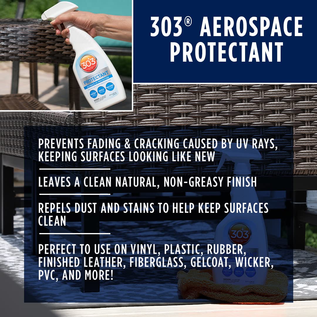 303 Products Aerospace Protectant Spray, UV Protection, Repels Dust, Dirt, & Staining, Matte Finish, Restores Like-New Appearance, Outdoor Cleaning Supplies 946mL (130313) 🍁 All In One Marketplace Canada