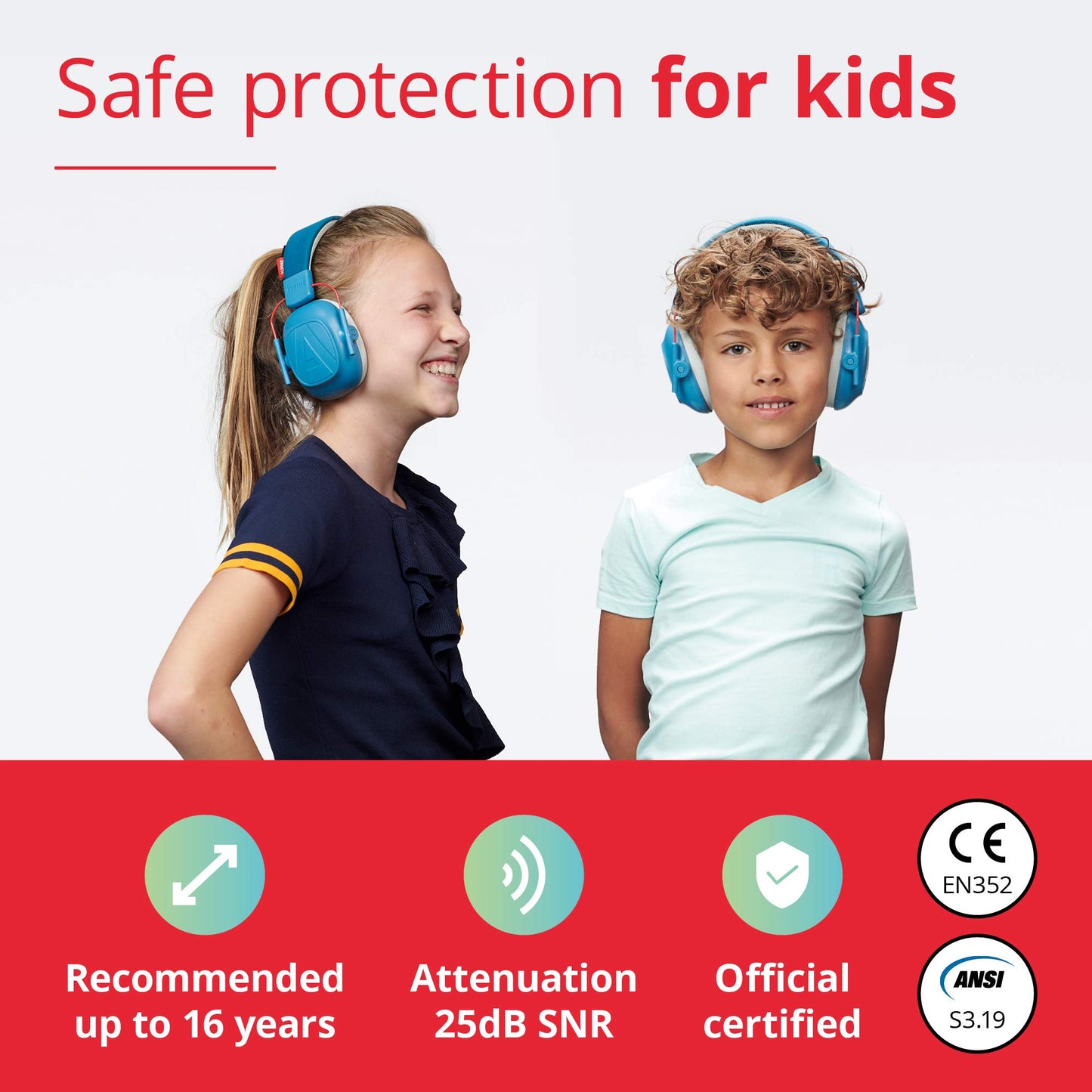 Alpine Muffy - Noise Cancelling Headphones for Kids - CE & ANSI Certified - Earmuffs for Autism - Kids Ear Protection for Sensory & Concentration Aid - Blue 🍁 All In One Marketplace Canada