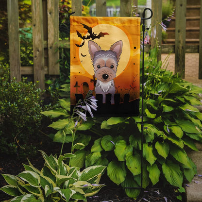 Caroline's Treasures BB1790GF Halloween Yorkie Puppy Garden Size Flag, Small, Multicolor