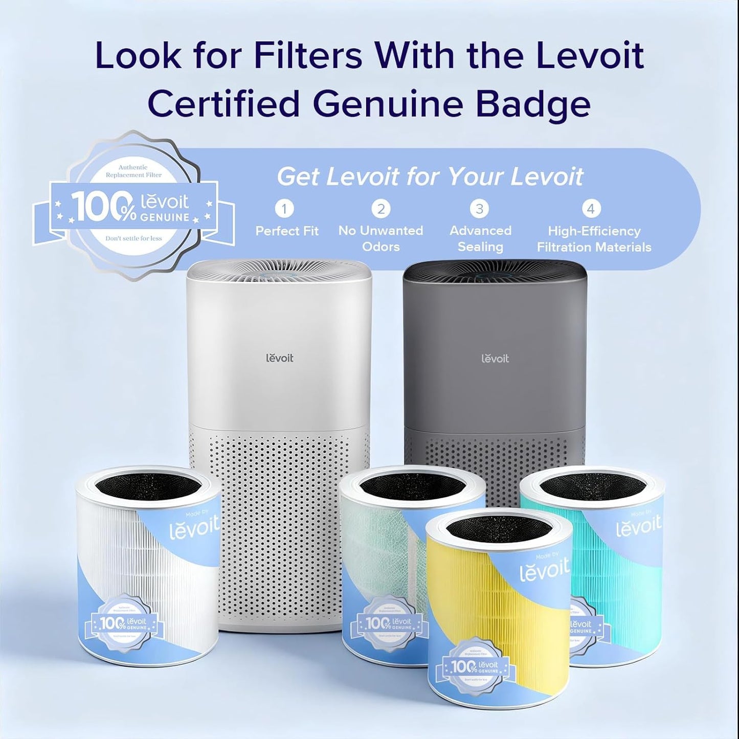 Levoit Smart Air Purifiers for Large Room Home Up to 2933 Ft², Core 600S-P