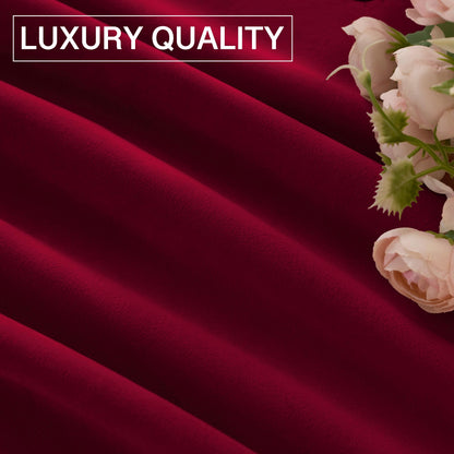 StangH Theater Red Velvet Curtains for Living Room Christmas Decor 2 Panels 🍁 All In One Marketplace Canada