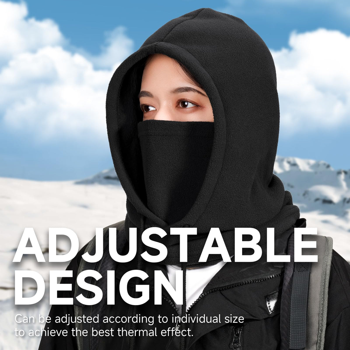 OZERO Balaclava Winter Gift: Polar Fleece Hood Ski Mask for Men Women Black 🍁 All In One Marketplace Canada