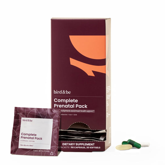 Complete Prenatal Pack – Prenatal Vitamins with Iron, Methylated Folate, DHA (Omega-3), Choline, Iodine and Essential Nutrients – Supports Early Fetal Development and Maternal Health – 30-Day Supply - Available at All In One Marketplace Canada