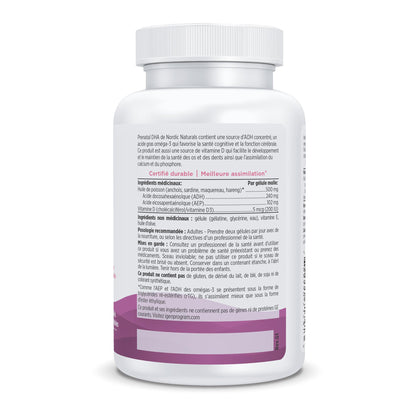 Nordic Naturals Prenatal DHA - Supports Brain Development in Babies During Pregnancy and Lactation, Unflavoured, 90 Count - Available at All In One Marketplace Canada