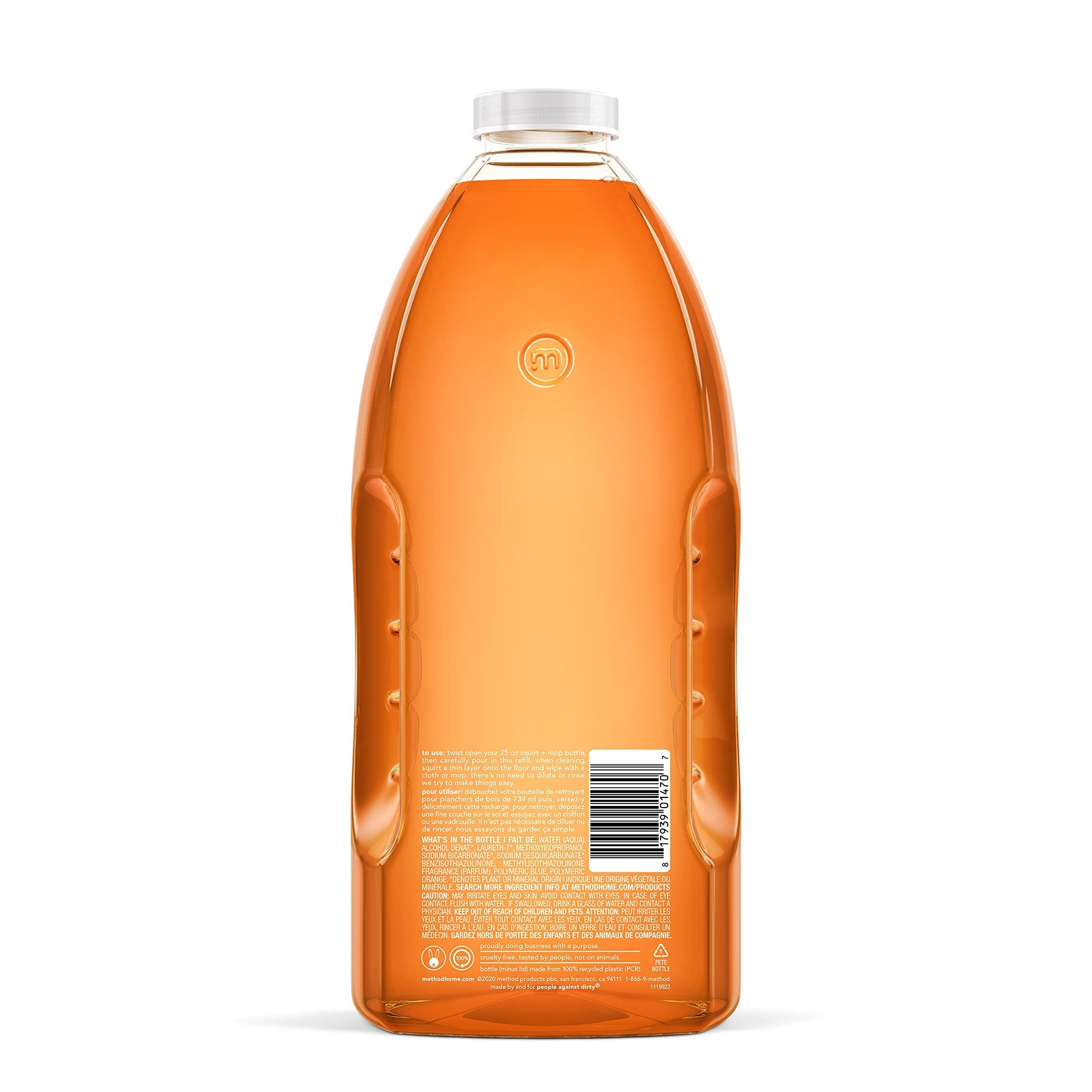 Method Hardwood Floor Cleaner, Squirt + Mop Refill, Use as Laminate or Sealed Wood Floor Cleaner, Almond Scent, 2 Liter Bottle, 1 Pack, Packaging May Vary Method