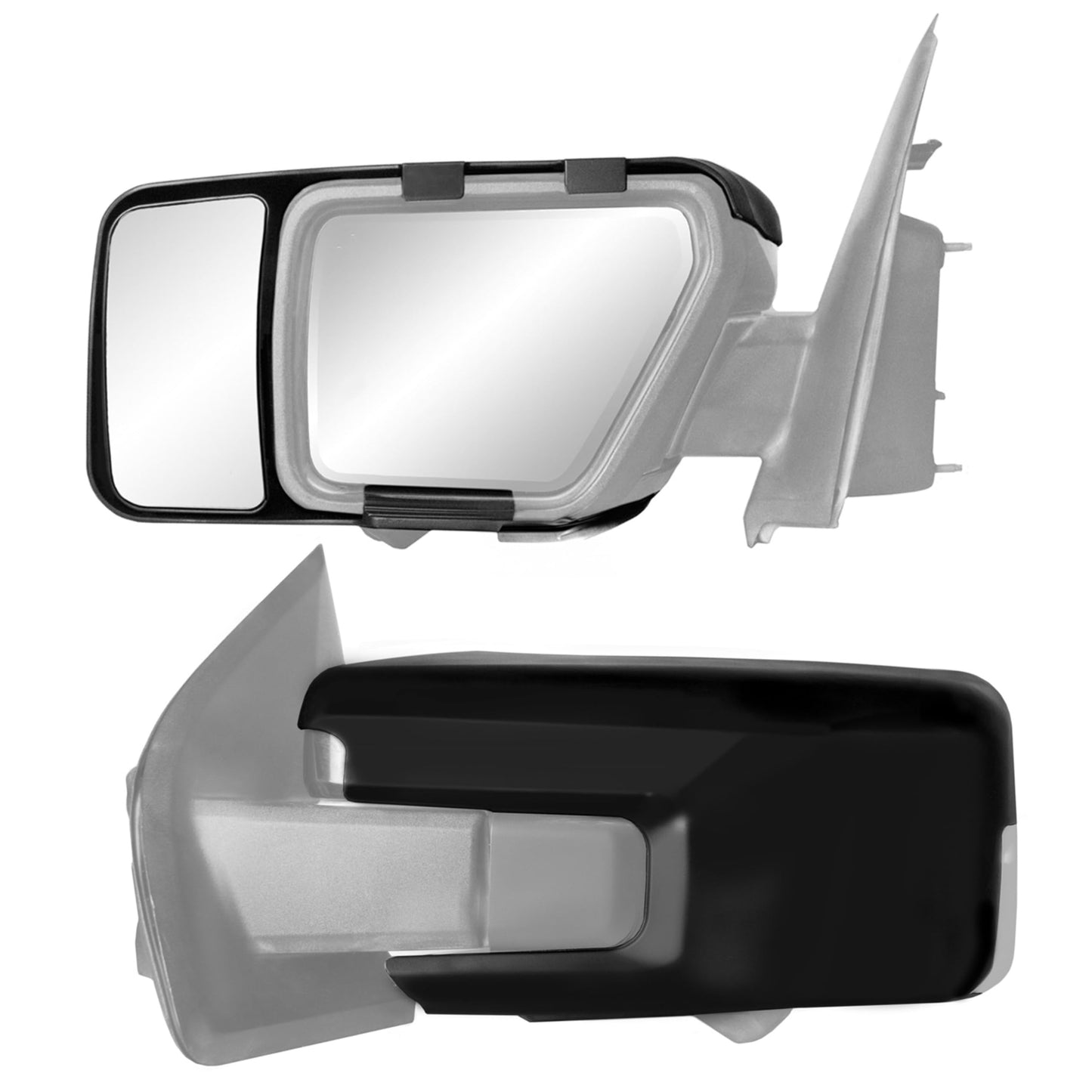 K-Source 81860 Snap & Zap Snap-On Towing Mirror for Ford - Pair K Source