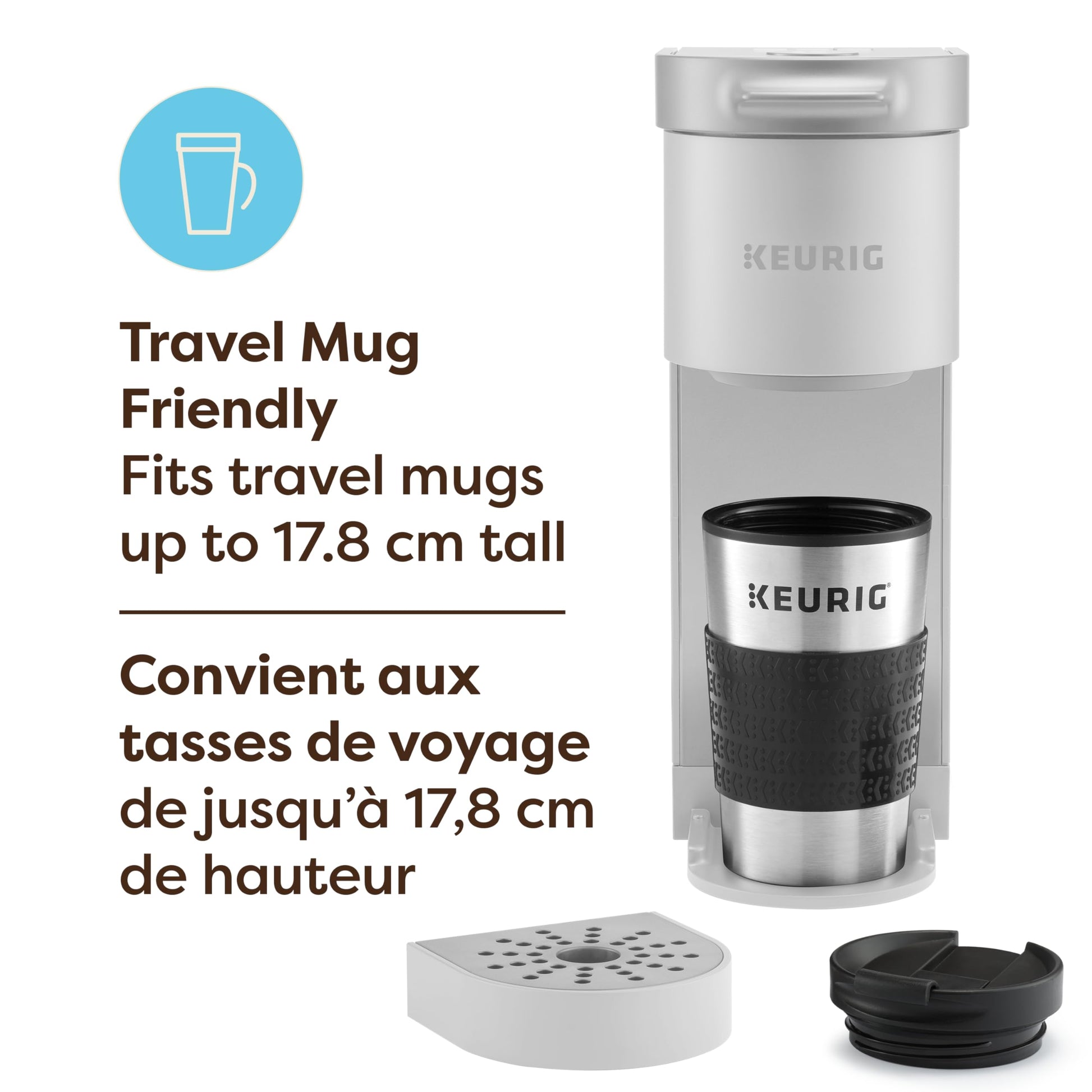 Keurig K-Mini Go Single Serve K-Cup Pod Coffee Maker, Warmstone - Available at All In One Marketplace Canada