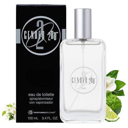 PB ParfumsBelcam Gender 2BU Eau de Toilette Spray – Fresh Oriental Unisex Fragrance with Bergamot, Mandarin & White Musk – Clean Modern Scent for Him or Her, Everyday Signature Perfume, 3.4 Fl Oz