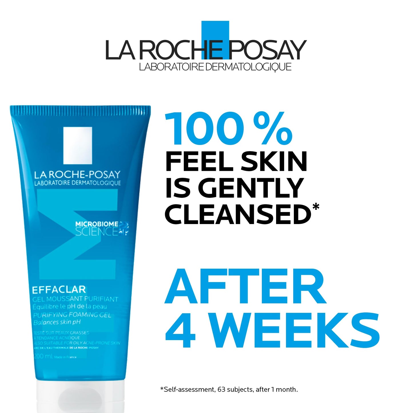 La Roche-Posay Face Wash Gel Cleanser, Effaclar Gentle Purifying Foaming Gel for Oily and Sensitive Acne-Prone Skin. Alcohol-free, Soap-Free, Paraben-free, Non-Comedogenic. 200mL