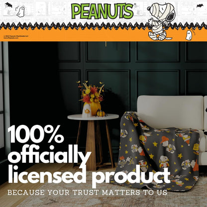 Franco Collectibles Peanuts Halloween Bedding Super Soft Cozy Plush Throw, 46 in x 60 in, (Officially Licensed Product)