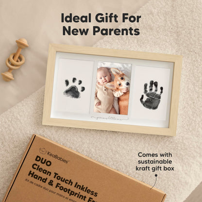 Inkless Hand and Footprint Kit, Boy Girl Newborn Keepsake (Ash Wood) 🍁 All In One Marketplace Canada