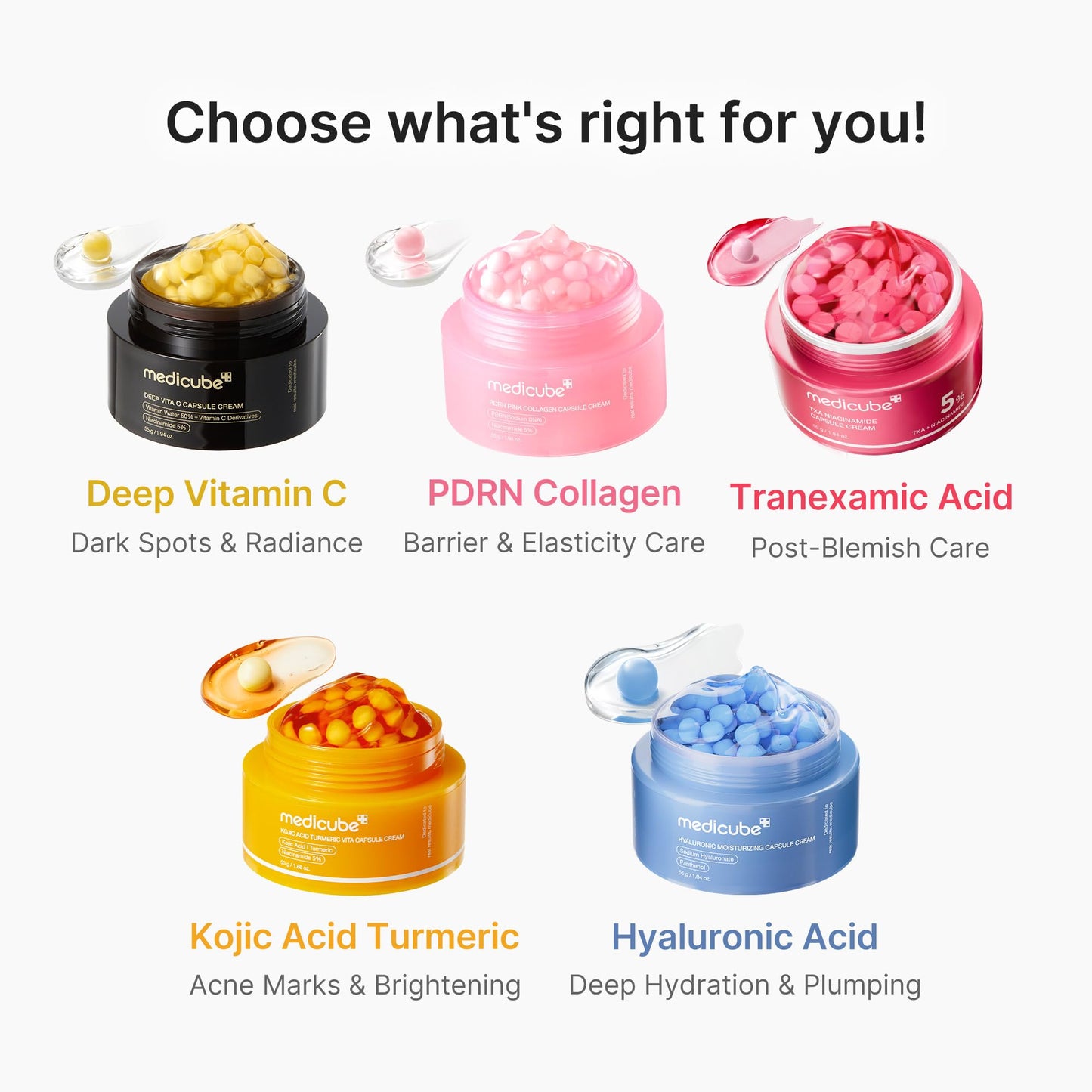 Medicube Deep Vita C Capsule Cream, 55g, Dual-Texture Moisturizer with Vitamin Capsules and Gel Base