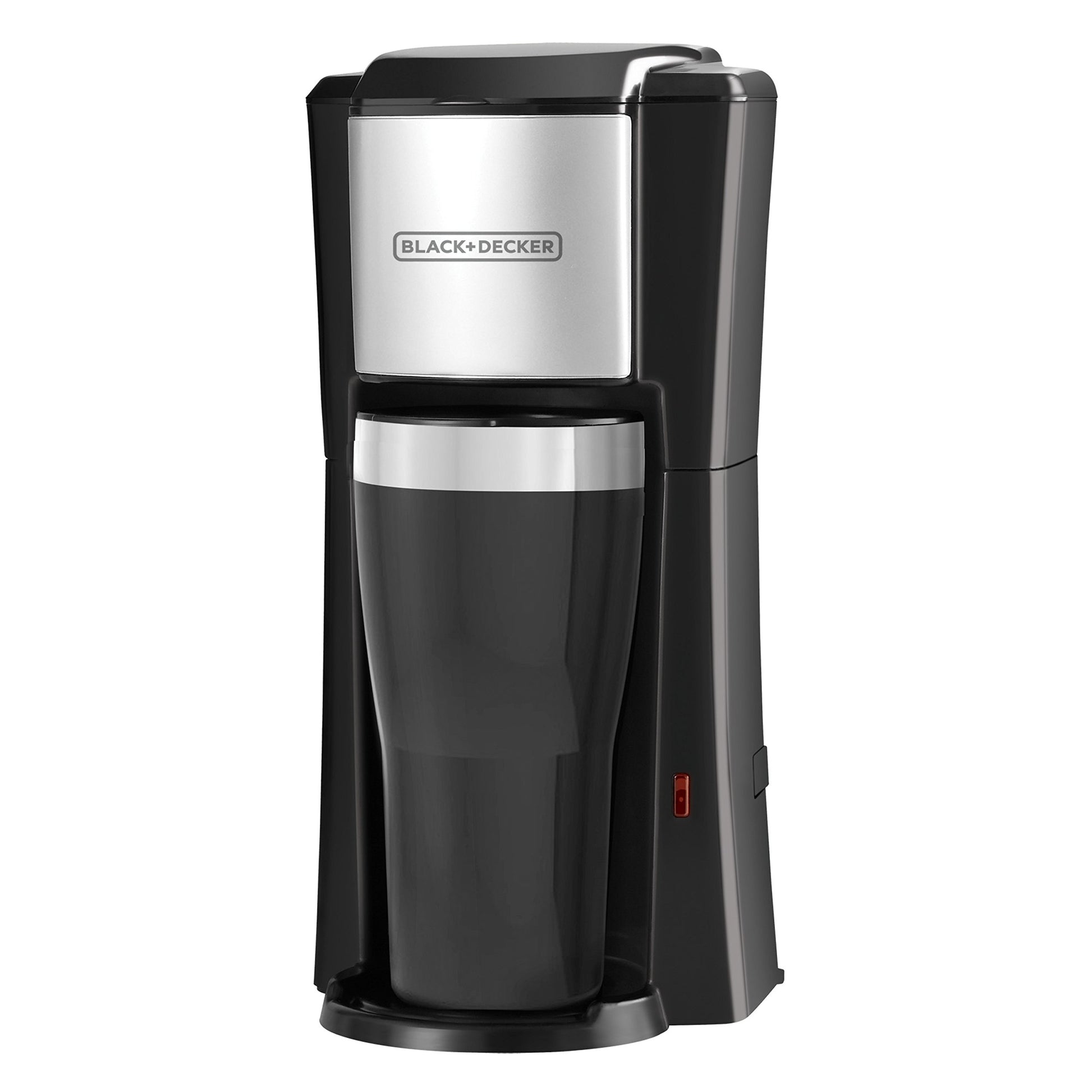 BLACK+DECKER Single Serve Coffee Maker, Includes One Dishwasher Safe Travel Mug (16oz), CM618C Black - Available at All In One Marketplace Canada