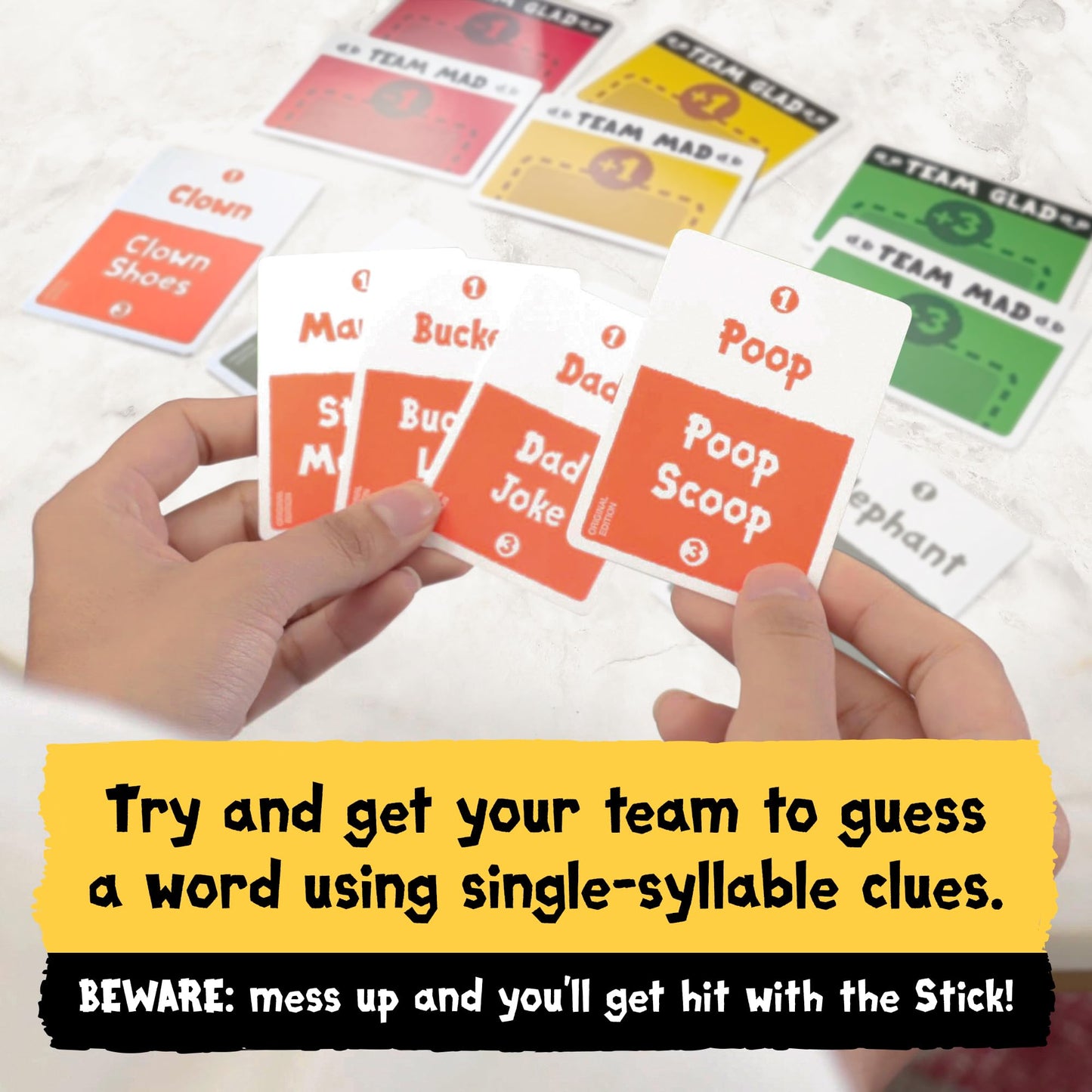 Poetry for Neanderthals by Exploding Kittens - 2+ Players - Ages 7+ - 15 Minutes to Play - Competitive Word Guessing Game - Party Game, Family Game Night, Kid and Adult Card Game - Available at All In One Marketplace Canada