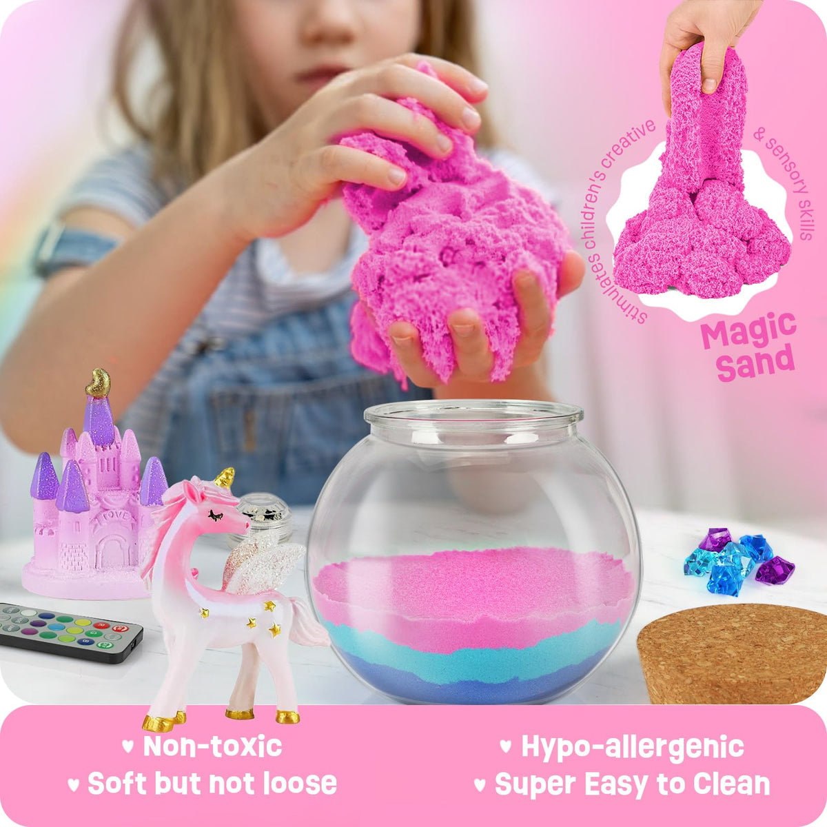 Unicorn Terrarium Kit for Kids, Light Up Unicorn Toys for Girls Ages 4-8 🍁 All In One Marketplace Canada