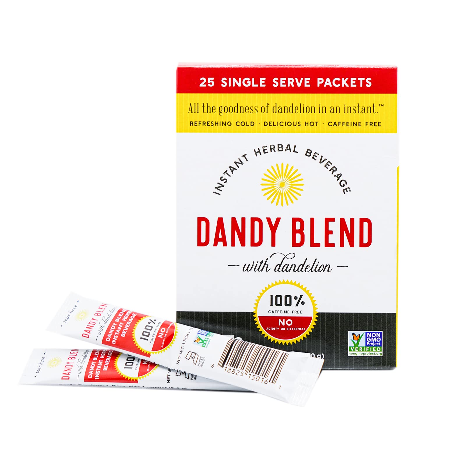 Dandy Blend Instant Dandelion Beverage, 25 Single Serving Pouches, 200g Dandy Blend