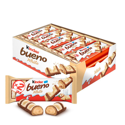 KINDER BUENO WHITE Chocolate Covered Wafer Bars - 39 g Pack x 20 🍁 All In One Marketplace Canada