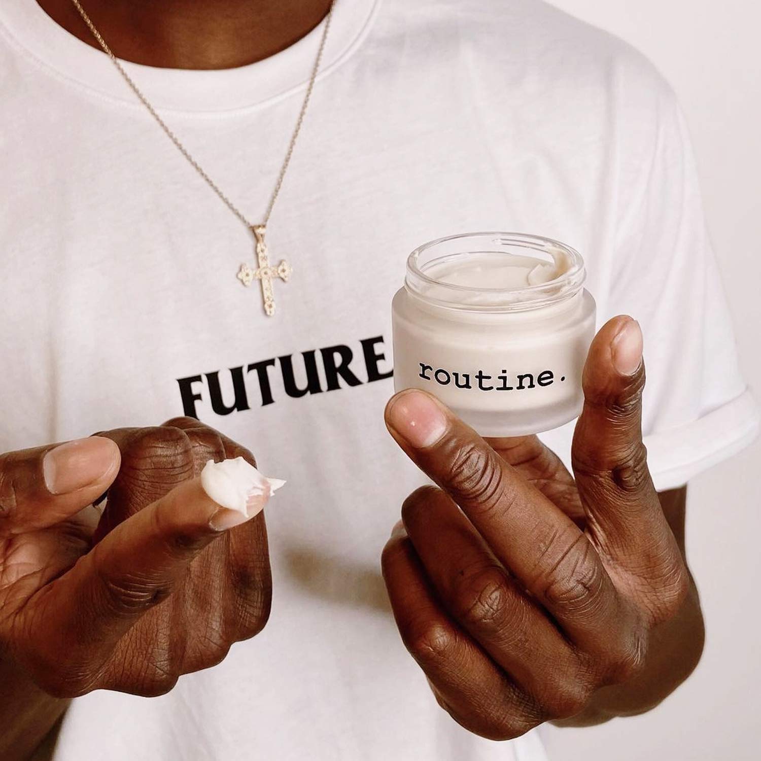 Routine Deodorant | The Curator (Baking Soda Free, Eucalyptus, Geranium, Black Spruce & Cocoa) | 58g, Aluminum Free Deodorant for Women & Men (Cream Jar formula) Routine