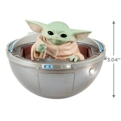 Hallmark Keepsake Christmas Ornament 2024, Star Wars: The Mandalorian Grogu in Hovering Pram with Light, Sound and Motion, Gifts for Star Wars Fans 🍁 All In One Marketplace Canada