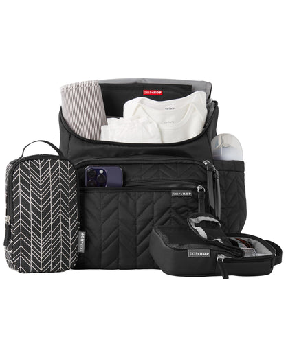 Skip Hop Diaper Bag Backpack: Forma, Multi-Function Baby Travel Bag with Changing Pad & Stroller Attachment, Black 🍁 All In One Marketplace Canada