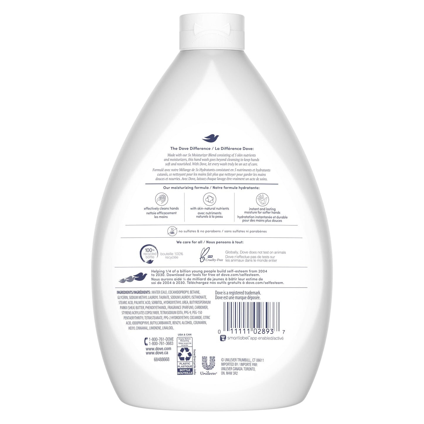 Dove Advanced Care Shea Butter & Warm Vanilla Hand Wash for soft, smooth skin, Bottle Refill nourishes skin 10 layers deep, 1 L (Pack Of 3) Dove