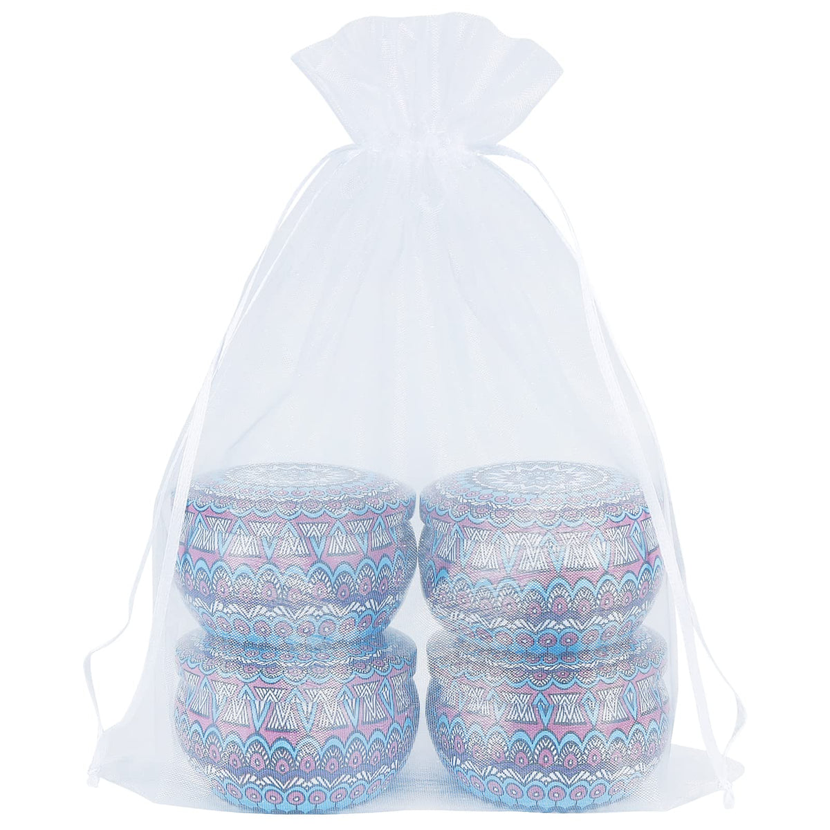 HRX Package 100pcs Sheer Organza Bags White, 6 x 9 inches Christmas Wedding Shower Party Favors Gift Drawstring Bags Large Mesh Jewelry Pouches 🍁 All In One Marketplace Canada