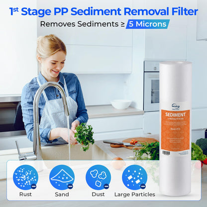 iSpring F3 6-Month Prefilter Replacement Supply Filter Cartridge Pack Set for Standard Reverse Osmosis RO Systems, F3, White 🍁 All In One Marketplace Canada