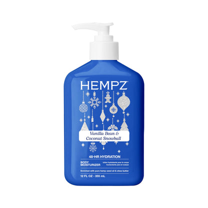 Hempz Holiday Vanilla Lotion, Vanilla Bean & Coconut Snowball, Hydrating Lotion for Dry Skin with Hemp Seed Oil & Shea Butter, 12 fl.oz. 🍁 All In One Marketplace Canada