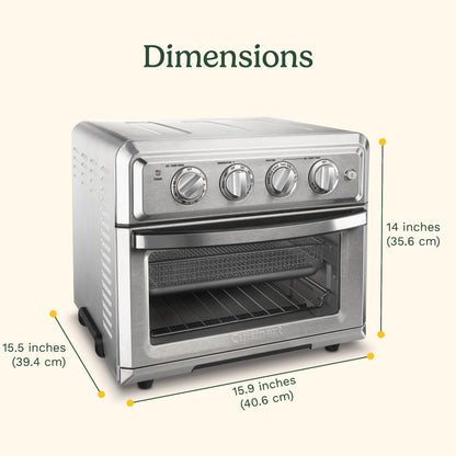 Cuisinart Air Fryer + Convection Toaster Oven, Stainless Steel (TOA-60C) Cuisinart