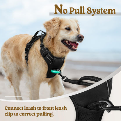 rabbitgoo Dog Harness, No Pull Medium Breed with 2 Leash Clips, Pet Vest