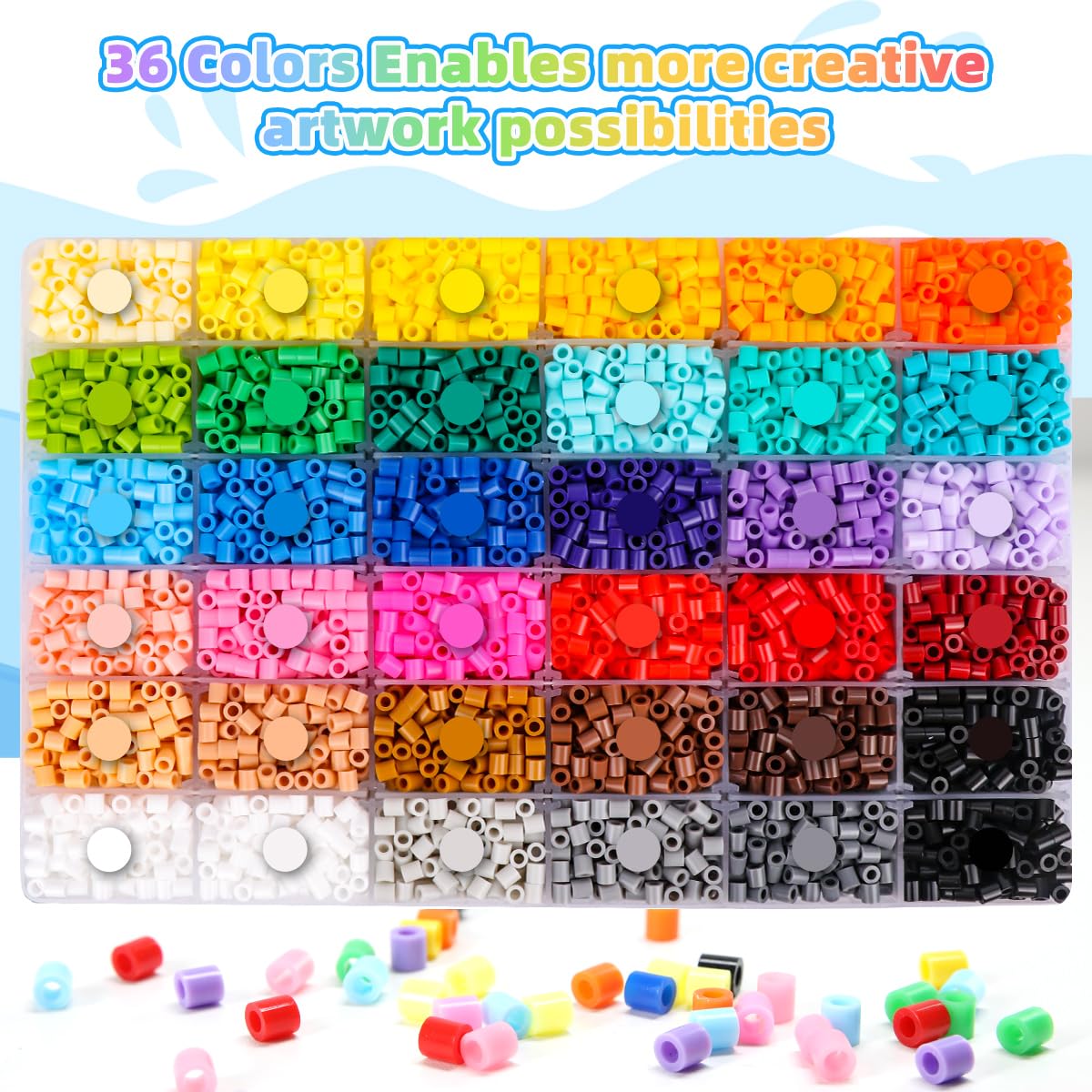 Meland Fuse Beads Kit, 36 Colors 11000 Melting Beads DIY Craft Set for Kids 🍁 All In One Marketplace Canada