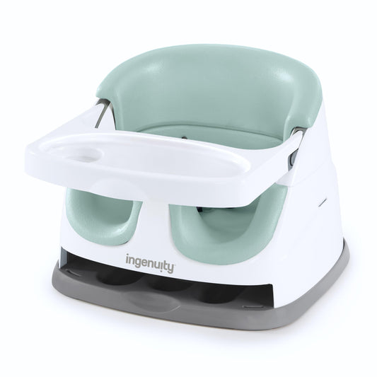 Ingenuity Baby Base 2-in-1 Booster Feeding and Floor Seat with Self-Storing Tray - Mist 🍁 All In One Marketplace Canada