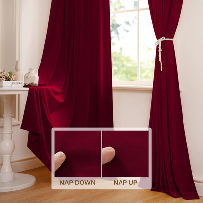 StangH Theater Red Velvet Curtains for Living Room Christmas Decor 2 Panels 🍁 All In One Marketplace Canada
