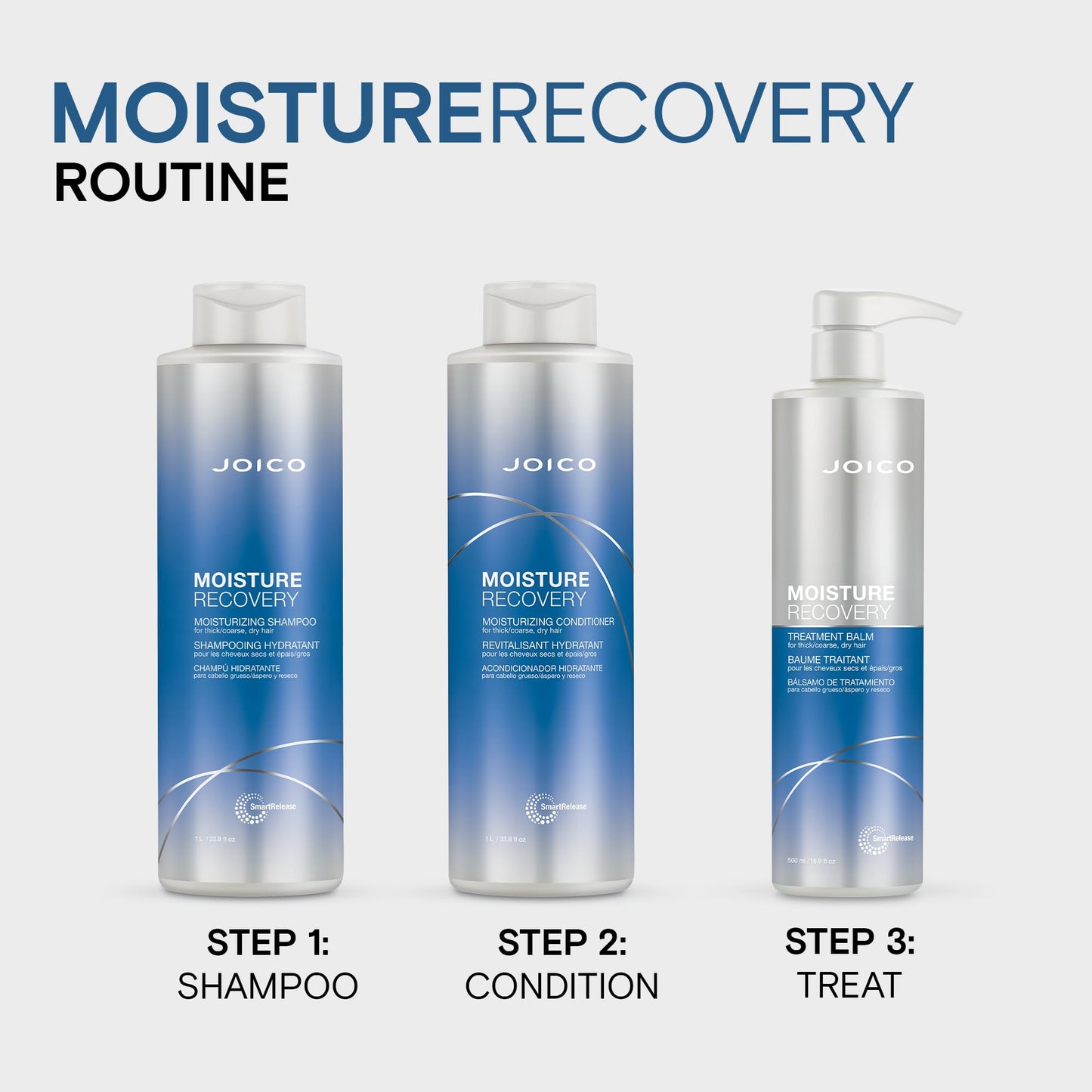 Joico Moisture Recovery Shampoo for Dry Hair, Moisturizing Shampoo for Dry Damaged Hair with Keratin Joico