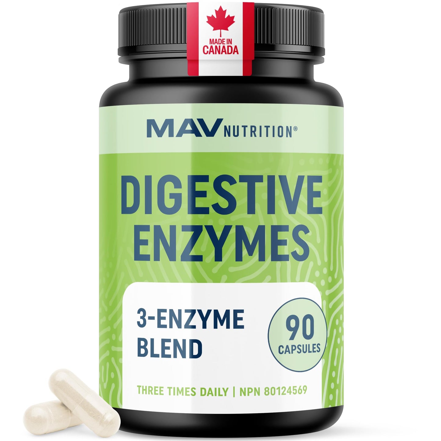 Digestive Enzymes 280MG for Digestive Health & Bloating Relief for Women & Men | Triple Digestive Enzyme Blend to Break Down Carbs & Fats, Anti Bloating Supplement for Women & Men | Vegetarian | 90ct - Available at All In One Marketplace Canada