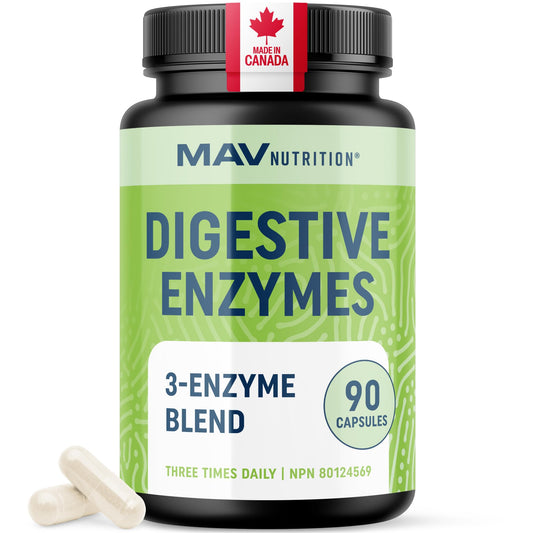 Digestive Enzymes 280MG for Digestive Health & Bloating Relief for Women & Men | Triple Digestive Enzyme Blend to Break Down Carbs & Fats, Anti Bloating Supplement for Women & Men | Vegetarian | 90ct - Available at All In One Marketplace Canada
