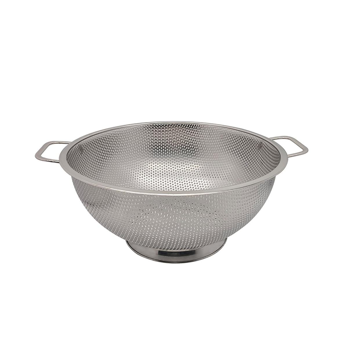 Fox Run Stainless Steel Colander, Large 5 Quart Pasta Strainer with Handles