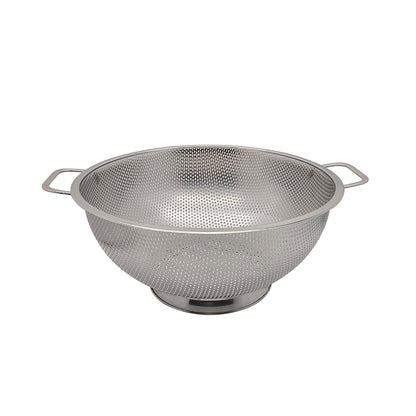 Fox Run Stainless Steel Colander, Large 5 Quart Pasta Strainer with Handles