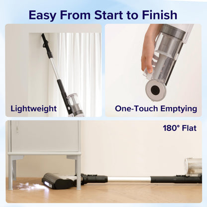 Levoit Cordless Vacuum Cleaner, Stick Vac with Tangle-Resistant Design, Up to 50 Minutes, Powerful Suction, Rechargeable, Lightweight, and Versatile for Carpet, Hard Floor, Pet Hair - Available at All In One Marketplace Canada