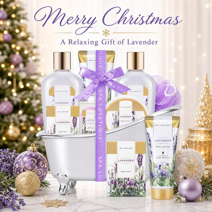 Gifts for Women Spa Luxetique Spa Gift Baskets for Women 8pcs Lavender Set 🍁 All In One Marketplace Canada