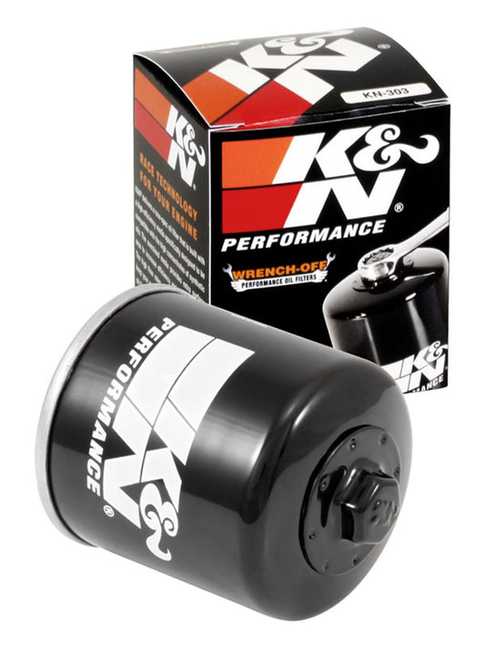 K&N Motorcycle Oil Filter: High Performance, Premium, Designed to be used with Synthetic or Conventional Oils: Fits Select Honda, Kawasaki, Polaris, Yamaha Vehicles, KN-303 ( Packaging May Vary ) K&N